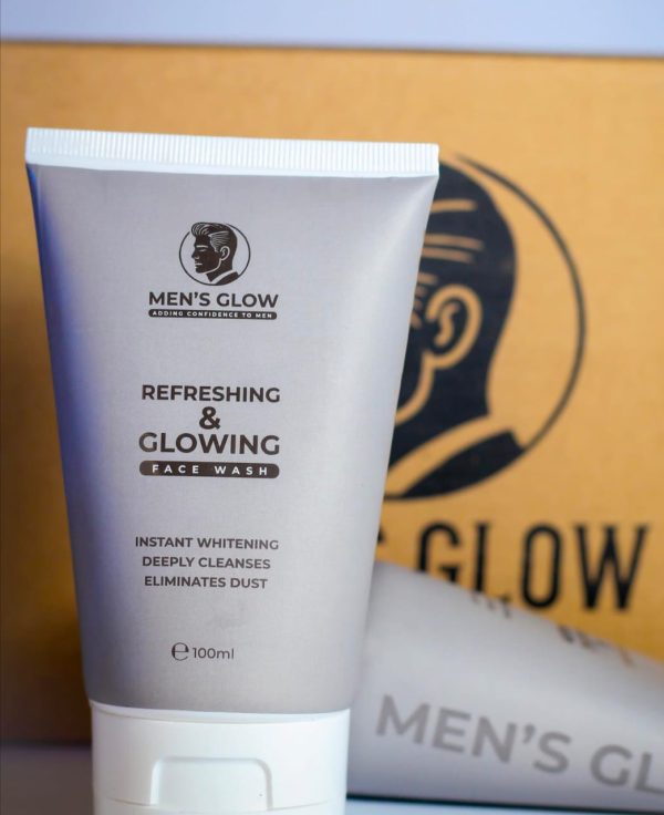 Men’s Glow Facewash Bundle – Facewash + Whitening Cream Combo Set 2 in 1