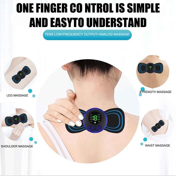Pain Relief Portable Mini Electric Massager Ems Mini Body Massage Patch For Muscle Pain Relief-neck,arms,back,shoulder & All Body Pain Relief