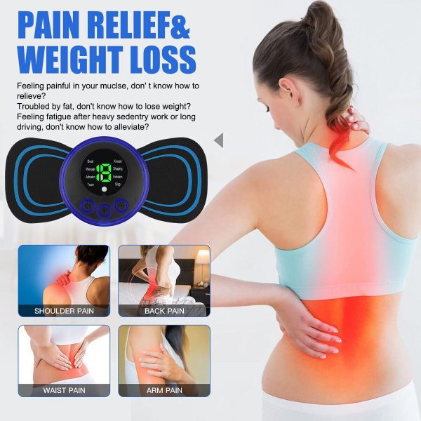 Pain Relief Portable Mini Electric Massager Ems Mini Body Massage Patch For Muscle Pain Relief-neck,arms,back,shoulder & All Body Pain Relief