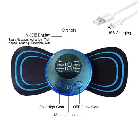 Pain Relief Portable Mini Electric Massager Ems Mini Body Massage Patch For Muscle Pain Relief-neck,arms,back,shoulder & All Body Pain Relief