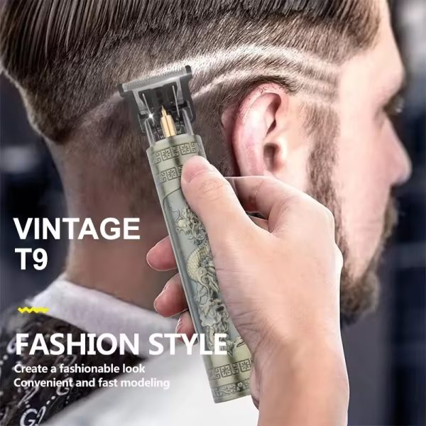 Metal Body -vintage T9 Trimmer Hair Trimmer For Men Shaver For Men Original Usb Rechargeable Hair Cutting Machine Metal Body Beard Trimmer