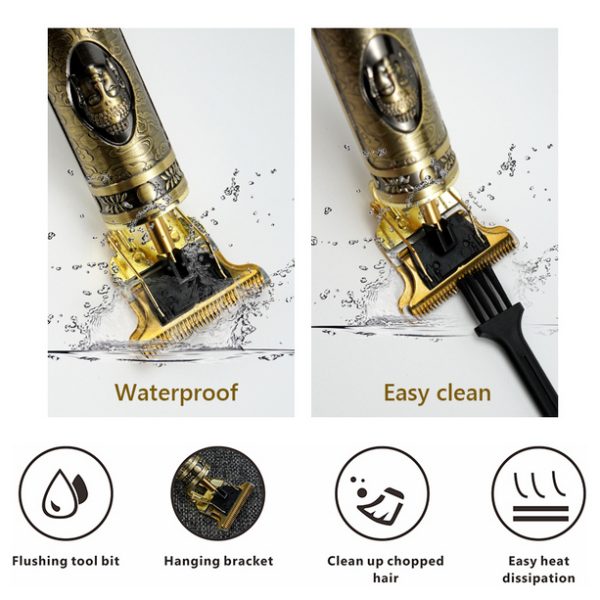 Metal Body -vintage T9 Trimmer Hair Trimmer For Men Shaver For Men Original Usb Rechargeable Hair Cutting Machine Metal Body Beard Trimmer