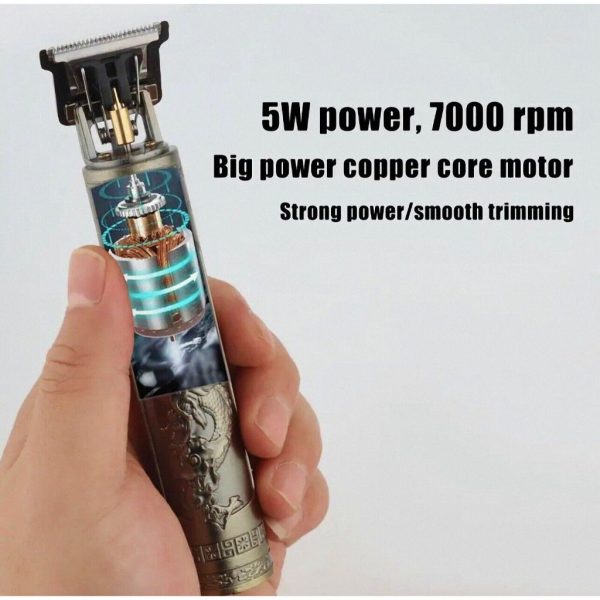Metal Body -vintage T9 Trimmer Hair Trimmer For Men Shaver For Men Original Usb Rechargeable Hair Cutting Machine Metal Body Beard Trimmer