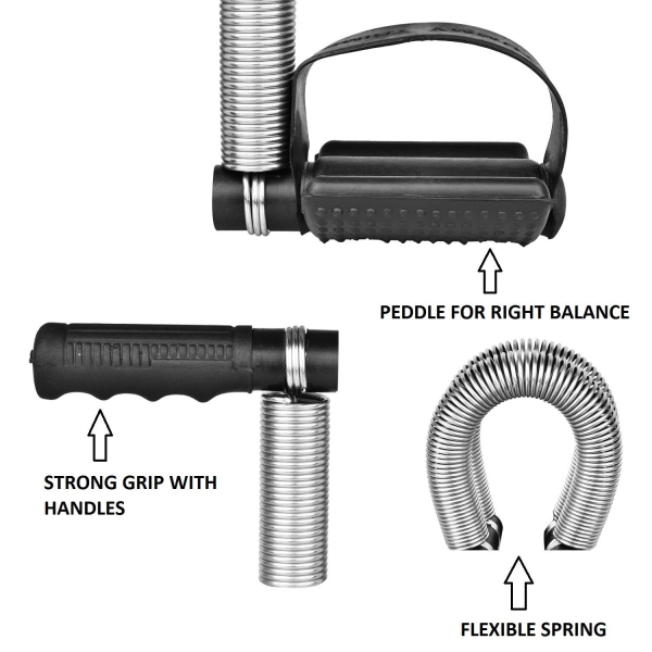 Foot Pedal Resistance Band Elastic Sit-up Pull Rope Yoga Fitness Gym – Elastic Pull Ropes Tummy Trimmer |  Spring Tummy Trimmer ( Random Color )