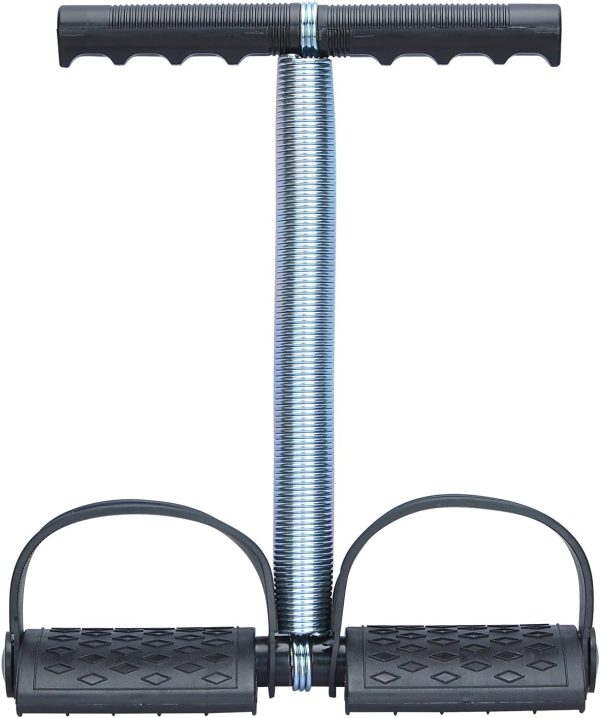 Foot Pedal Resistance Band Elastic Sit-up Pull Rope Yoga Fitness Gym – Elastic Pull Ropes Tummy Trimmer |  Spring Tummy Trimmer ( Random Color )